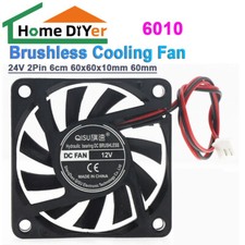 6010 DC 24V 2Pin Brushless Fan 6cm 60x60x10mm 60mm Computer Cooling Inverter etc