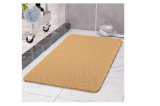 Non Slip Bathtub Shower Mats Wet Areas Quick Drying Soft PVC Champagne 31.5 x 16