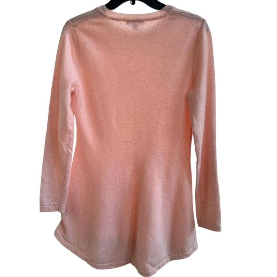 ISAAC MIZRHI LIVE Rosa 100% Cachemira Suéter Túnica Talla S Foto 4 de 4