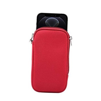Neoprene Cell Phone Pouch Soft Elastic Shockproof Mobile Phone Red