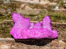 AURA QUARTZ, Ruby Pink - Rainbow, Crystal Cluster, Metaphysical, Decor, R0580
