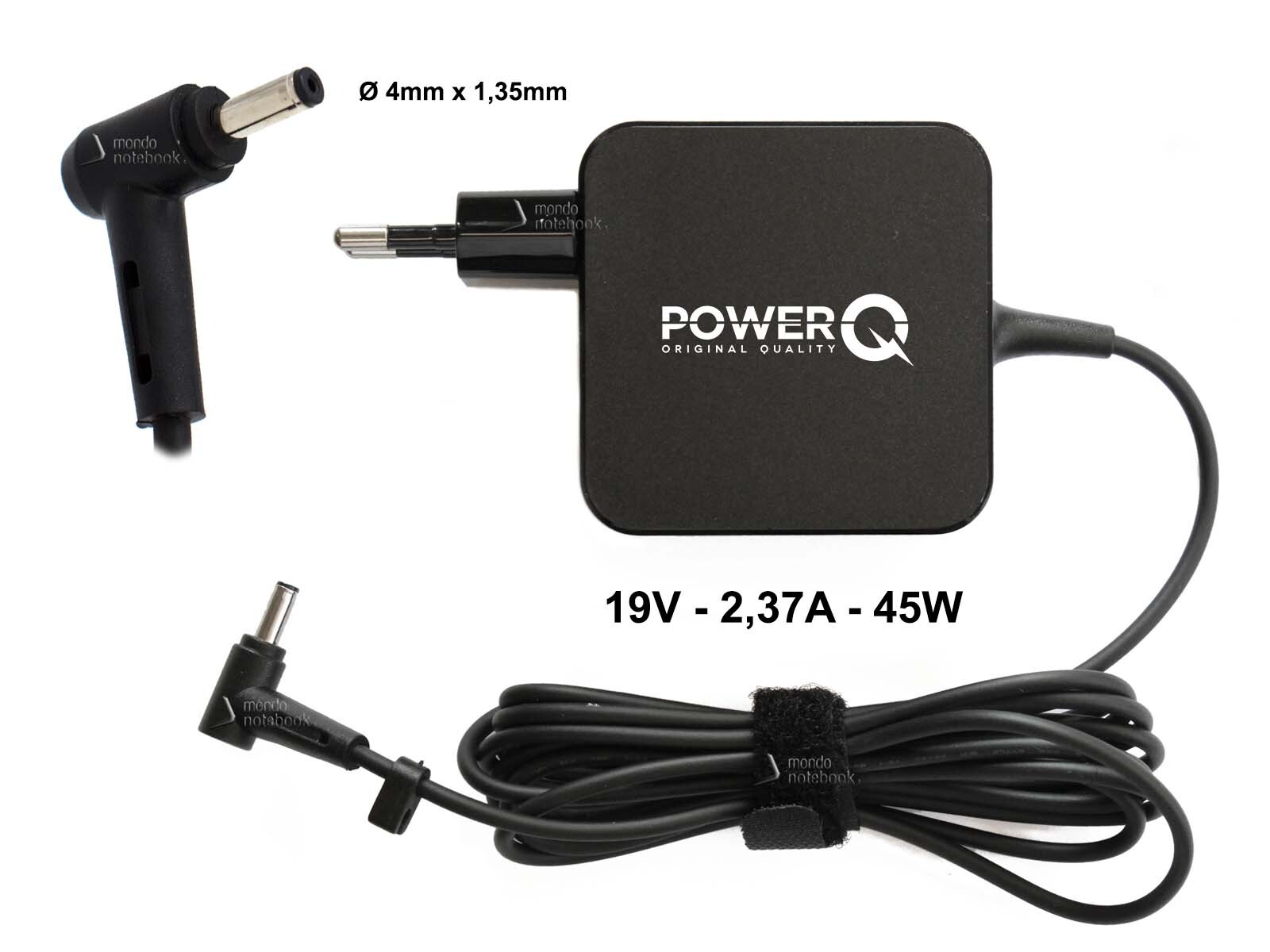 Alimentatore PowerQ 45W 19V 2,37A (4x1,35)mm per ASUS S200 T300LA T304UA