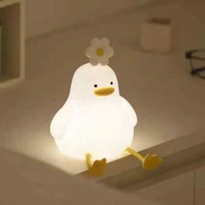 Duck Night Light Cute Touch Lamp for Bedrooms Children Gifts Rechargeable