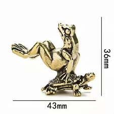 Antique Brass Meditation Zen Frog Statue Ornament Copper Animal Sculpture Incens