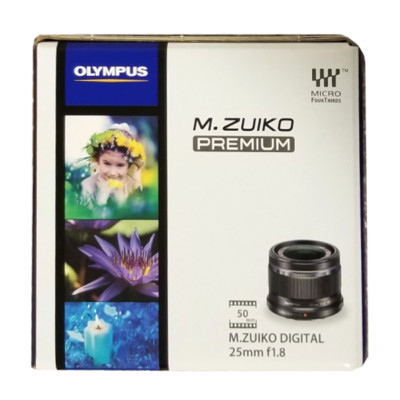 Olympus M.ZUIKO DIGITAL 25mm F1.8 Black Lens Micro Four Thirds