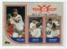 Corey Kluber Chris Sale Luis Severino 2018 Topps Big League Stat Kings #320