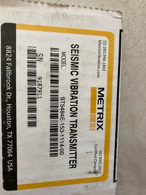 Metrix Seismic Vibration Transmitter ST5484E-153-1114-00
