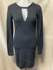 FOREVER 21 Women’s Fitted Midi Gray Dress | Size X-Small