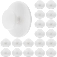 20 Pcs Self-Stick Kitchen Cabinet Knobs Adhesive Drawer Handles Mini White