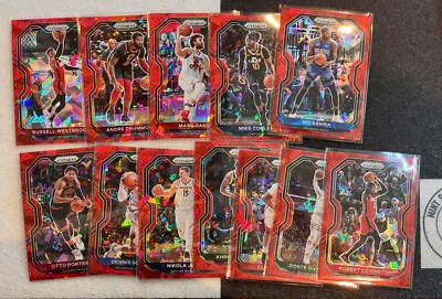2020-21 Prizm Basketball GREEN, RED Cracked ICE & Red White Blue - YOU PICK  70+