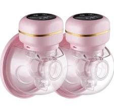 Wearable Electric Breast Pump | Double-Sealed Flange 3 Modes & 9 Levels,2 Pack