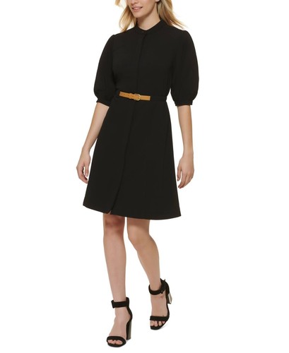 a line evening dress with sleeves Black Prom Dresses V-Neck Puffy Sleeves A-Line Evening Gown