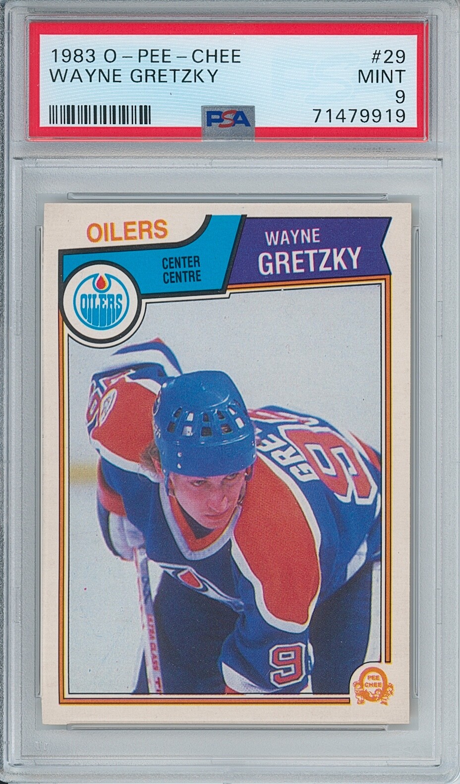 1983 / 1984 OPC O-Pee-Chee #29 WAYNE GRETZKY PSA 9 Mint HOF