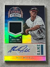 2015 USA Stars & Stripes Max Wotell Holofoil Patch Auto /25 #73 Mets Reds