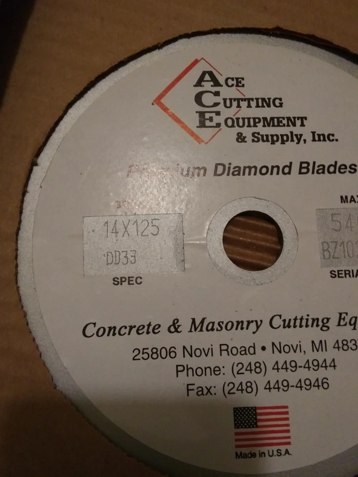 New Diamond Hard Concrete Pipe Hand Saw Blade Cut Off DD33/HS33 14X125X20mm - Image 2 of 4