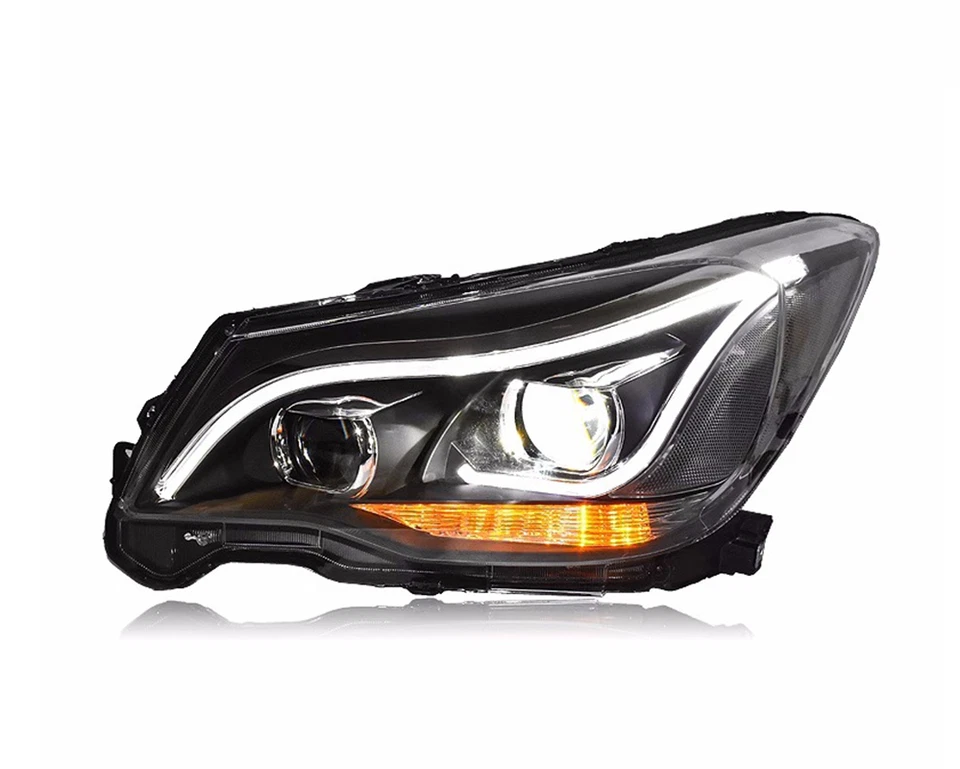 Conjunto de faros LED delanteros exteriores de plástico ABS para Subaru Forester 2013-2018 Foto 3 de 4