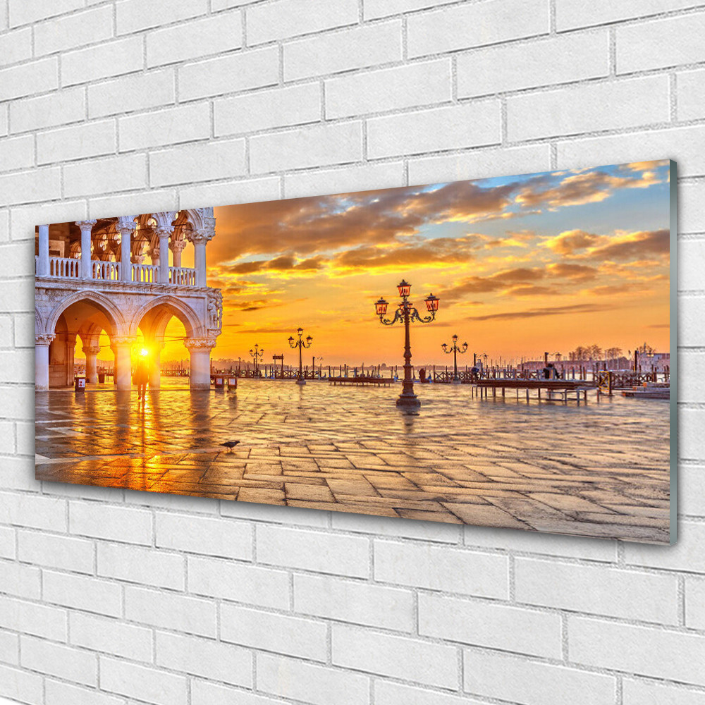Lieu Soleil tableau murale panoramique Tulup 125x50 impression verre salon