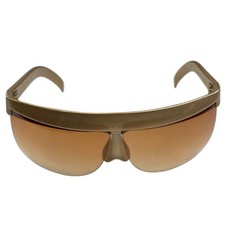 Vintage 1980  s Courr ges Gold Shield Style Sunglasses