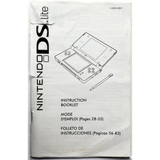 (Manual Only) Black Console - Nintendo DS Lite Authentic Instruction Booklet