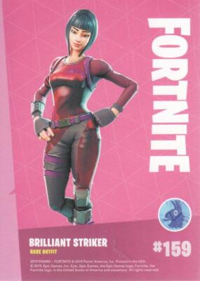 Fortnite PANINI RADIANT STRIKER #185 トレカ RARE CARD # 159 BRILLIANT AND 185 RADIANT STRIKER 2019 Panini