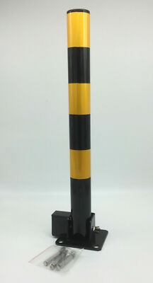 Rundparkpfosten aus massivem Stahl mit Schließfuß 3 Schlossschlüssel 600 mm x 57 mm klappbar