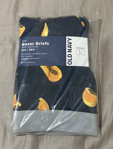 Old Navy Men's XXL ~ 3 Pair Boxer Briefs 6" Inseam Papaya Sandwich Gray Solid - Picture 4 of 4