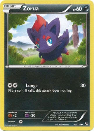 Pokemon Black & White  70/114 Zorua Common Card
