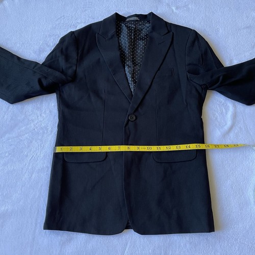 Van Heusen Suit Jacket 12 Black Blazer Modern Stretch Long Sleeve Pocket Button - Picture 5 of 22