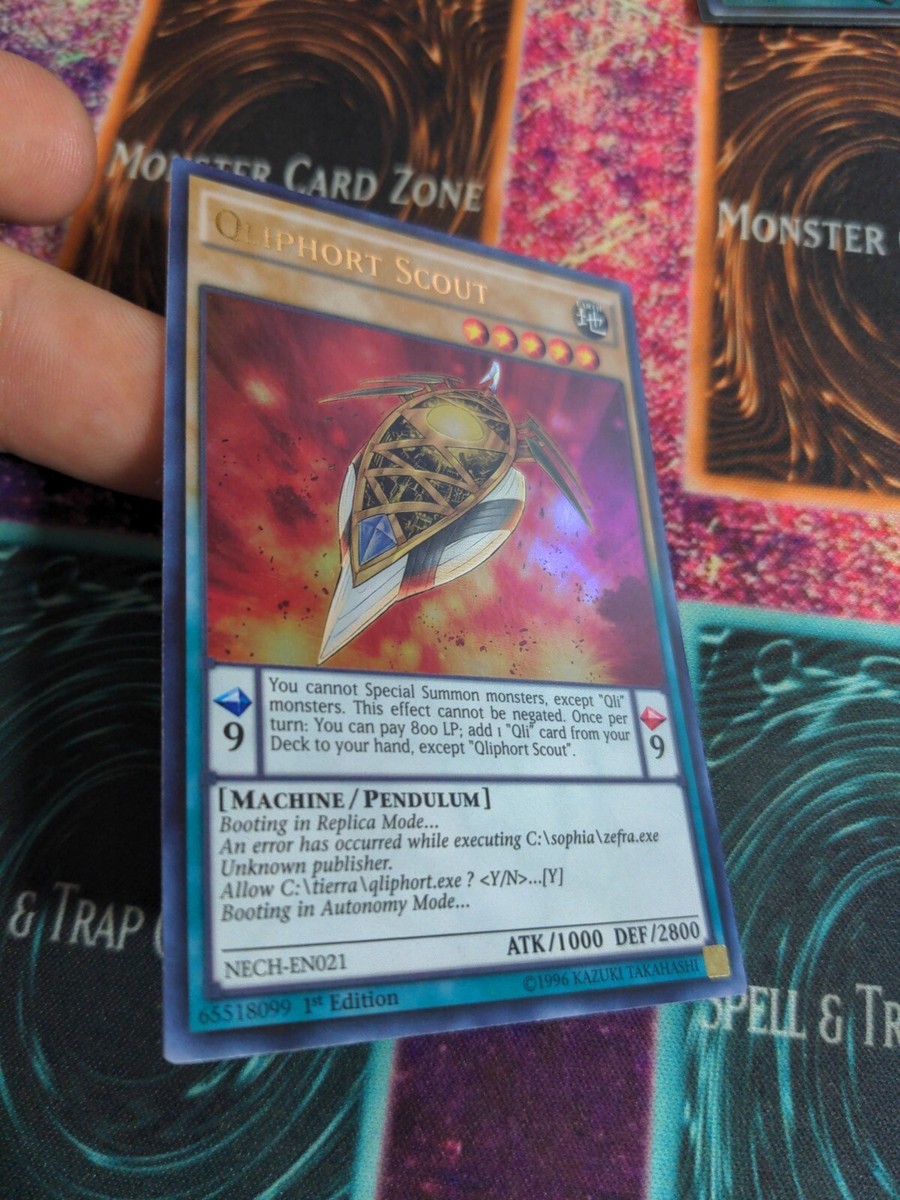 Yu-Gi-Oh! Karte – Qliphort Scout (NECH-EN021) – Ultra Rare, 1st Edition Aus The New Challengers