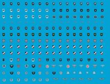Aufkleber Decals 1:35 Deutsche Helmabzeichen