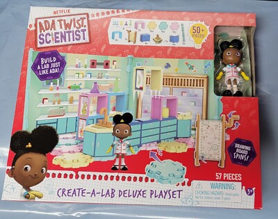 Netflix Just Play Ada Twist Deluxe Create-A-Lab Playset New Sealed 50+ pcs 2022