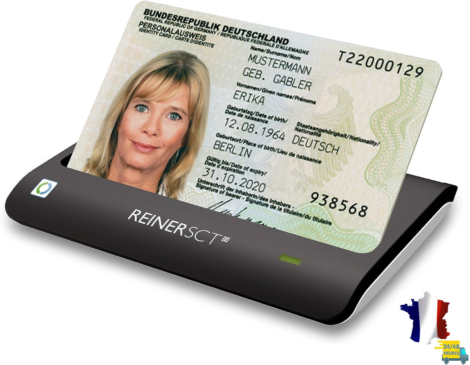 Lecteur carte Reiner SCT CyberJack RFID Basis USB 2.0 puce lecteur de cartes électroniques PC