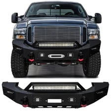 Vijay For 2005-2007 Ford F250/F350 Front Bumper Steel with Lights and D-Rings