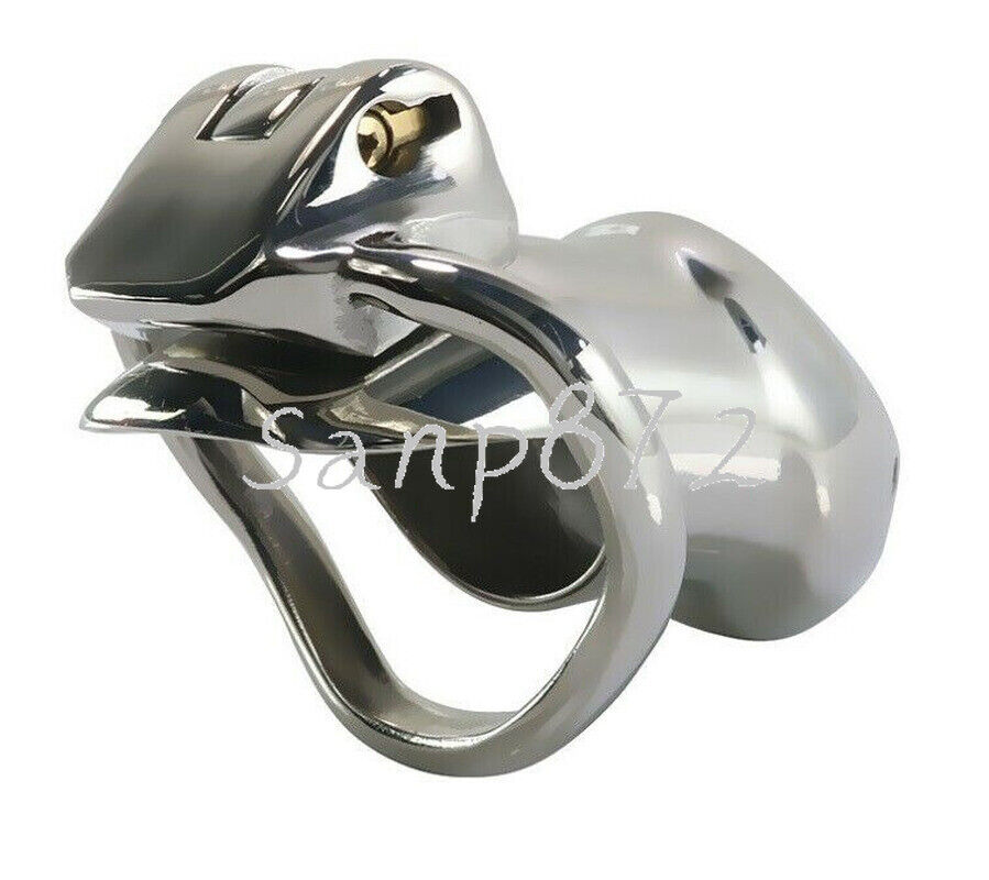 Male Chastity Device Stainless Steel Cuckold Lock Chastity Cage Curved Ring eBay