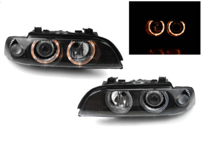 DEPO Angel Halo Projector Clear Headlight For 97-00 BMW E39 Stock Xenon Model