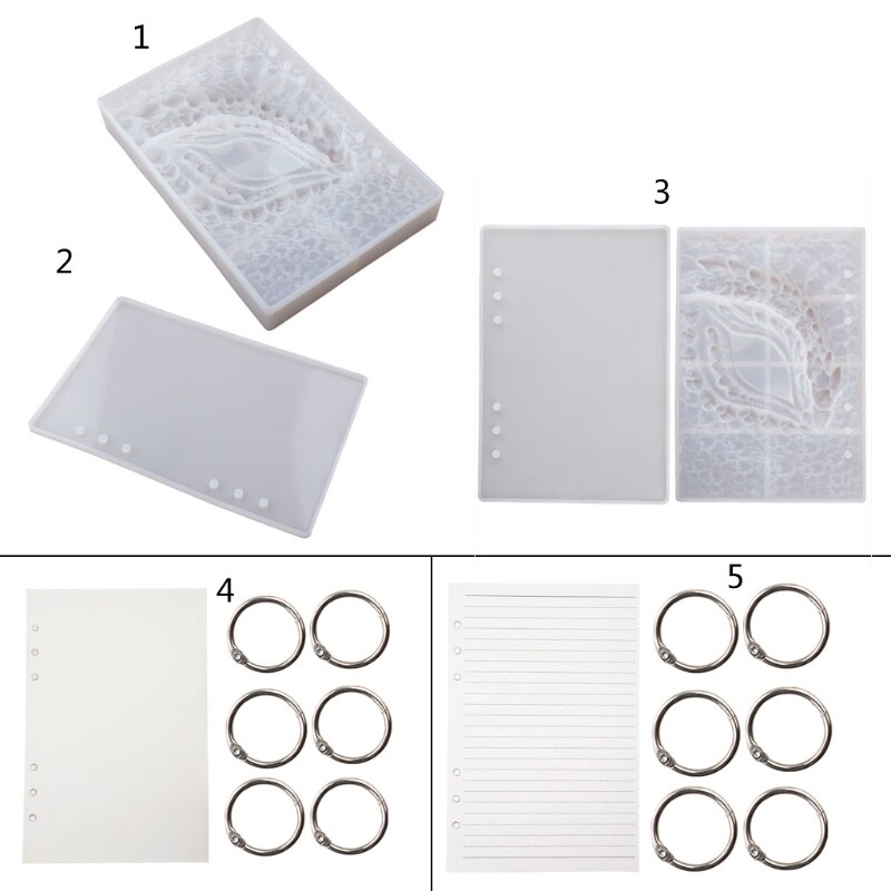 Dragon Eye Notebook Cover Epoxy Resin Casting Mold DIY Silicone Book for Case Mo