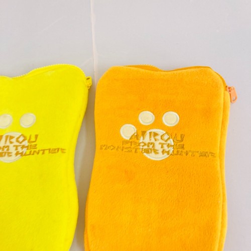 Monster Hunter AIROU 3DS LL Pouch Set 2 Orange Yellow Game Character Nintendo jp - Picture 16 of 24