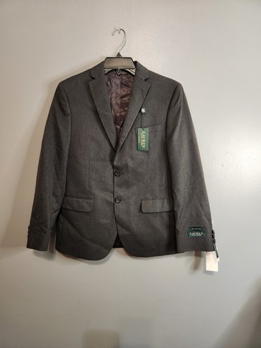Lauren Ralph Lauren Big Boys Solid Two-Button Sport Coat 16R Grey - Picture 2 of 4