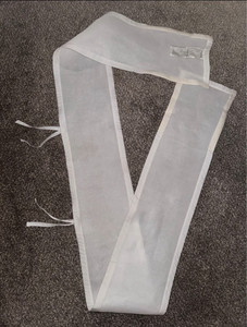 White Mesh Bed Rail Cover/Guard with Ties, Approx. 111in Long 10wide!