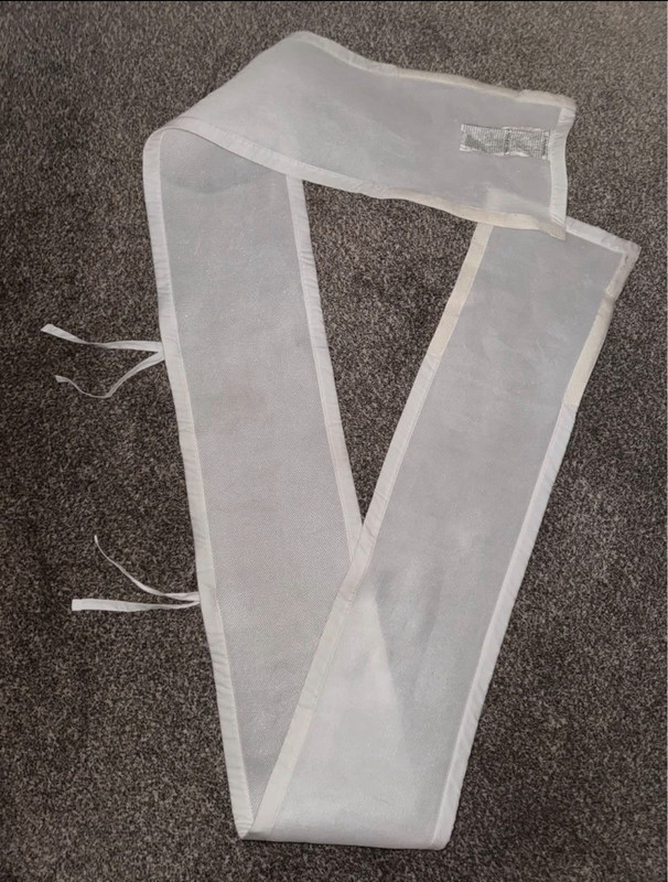 White Mesh Bed Rail Cover/Guard with Ties, Approx. 111in Long 10wide!
