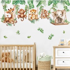 Jungle Animal Stickers set Lion Elephant Wall Decals for nursery