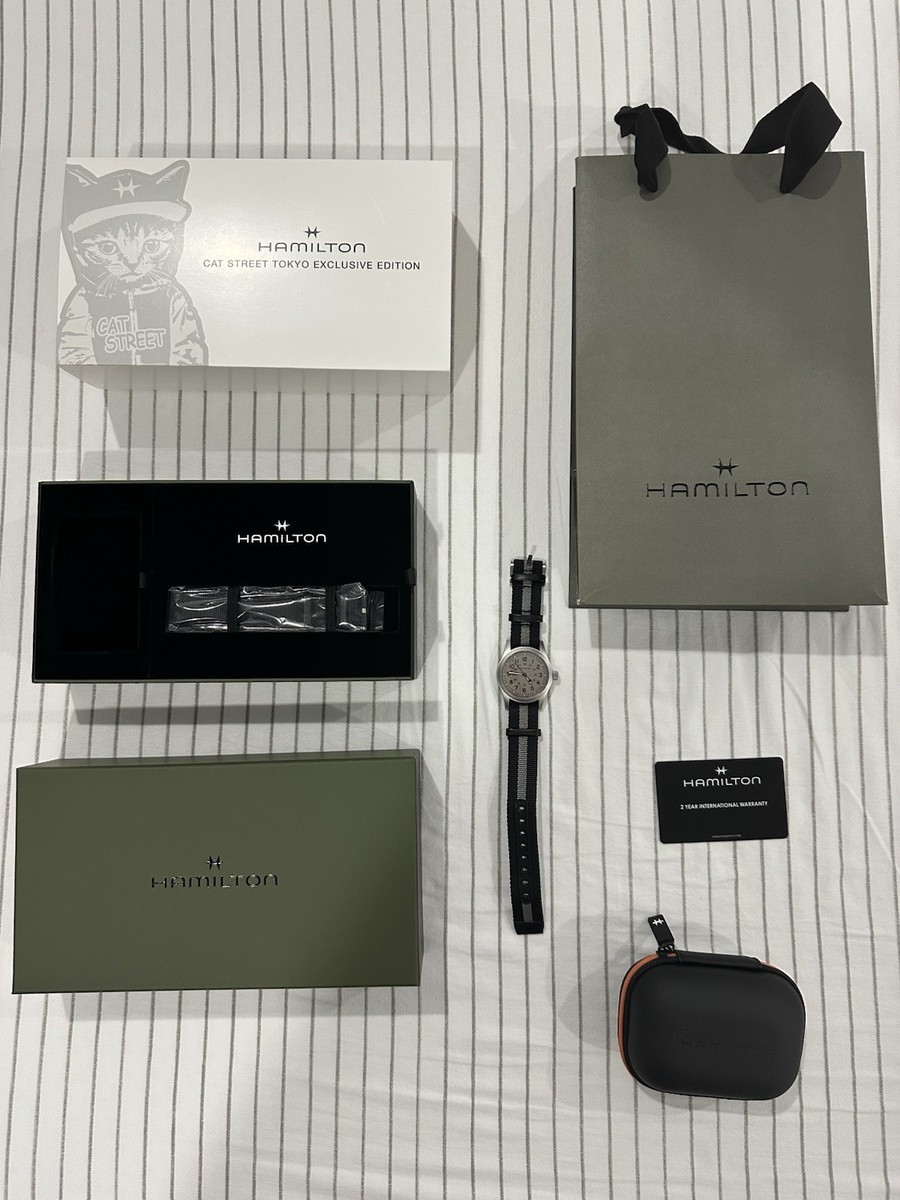 Hamilton Khaki Field Tokyo Cat Street 38mm Gray Dial Mechanical