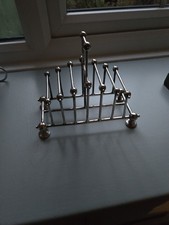 Silver Plated Toast Rack Based on a Design by Christopher Dresser, Late 19th C