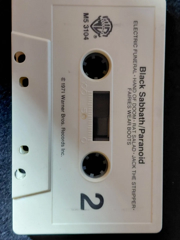 Black Sabbath Paranoid 1971 Warner Bros. Inc. Cassette Tape Heavy Metal Rare - Image 4 of 4