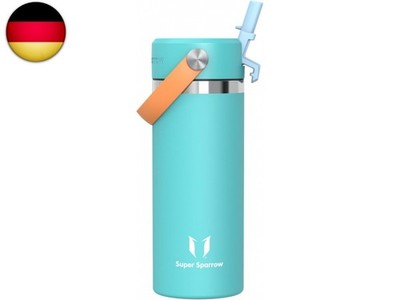 Trinkflasche Edelstahl 500ml - Weiter Öffnung SwivelSip Thermosflasche mit