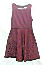 NEW LADIES Francescas AYLA  Mini Lace Dress Size Small Wine Purple PARTY FRB2