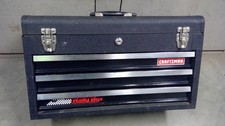 Vintage Sears Craftsman Rally Tool Box 3 Drawer Metal Toolbox Chest No Key