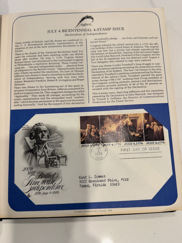 32 FDC & SPECIAL COVERS POSTAL COMMEMORATIVE SOCIETY UNITED STATES ALBUM 1976-78