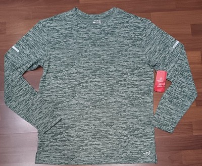 BCG Mens Running Jacquard Digital long sleeve tee w/ refective tech Medium NWT