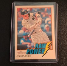 Topps Heritage 2026 Raw Power Aaron Judge Insert New York Yankees Baseball Card
